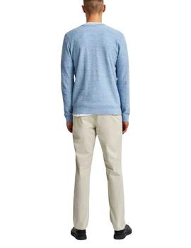 Jersey Selected Homme cuello redondo celeste de hombre