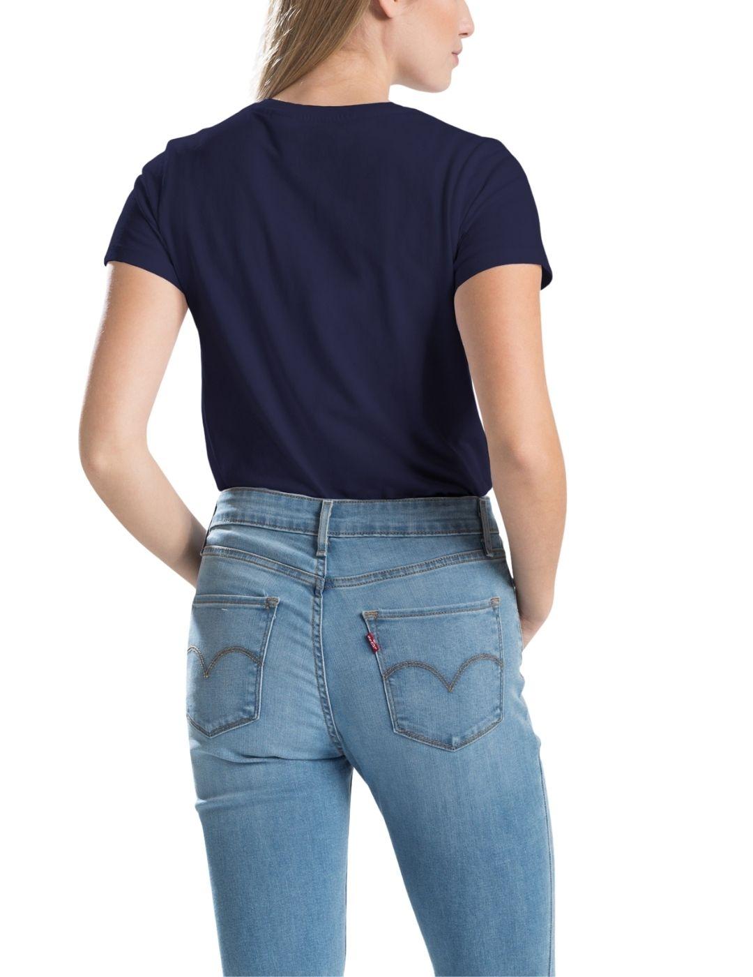 Camiseta Levis The Perfect Tee Sea Captain Blue de mujer