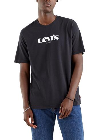 Camiseta Levis Relaxed Graphic Tee Caviar de hombre