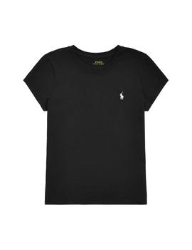 Camiseta Polo Ralph Lauren basica cuello redondo negra mujer