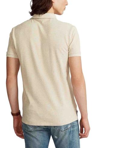 Polo de Polo Ralph Lauren Slim Fit manga corta beige