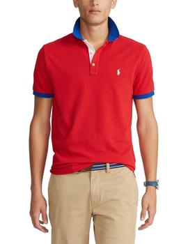 Polo de Polo Ralph Lauren Custom Slim Fit manga corta rojo