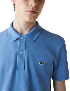 Polo Lacoste L1212 azul manga corta para hombre