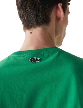 Camiseta Lacoste con cocodrilo bordado y cuello redondo