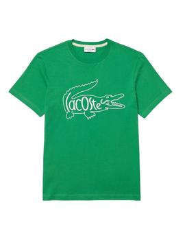 Camiseta Lacoste con cocodrilo bordado y cuello redondo