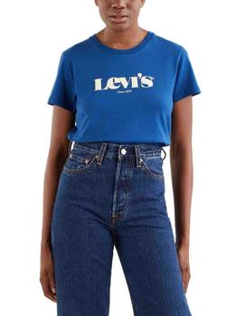 Camiseta Levis The Perfect Tee New Logo Estate Blue