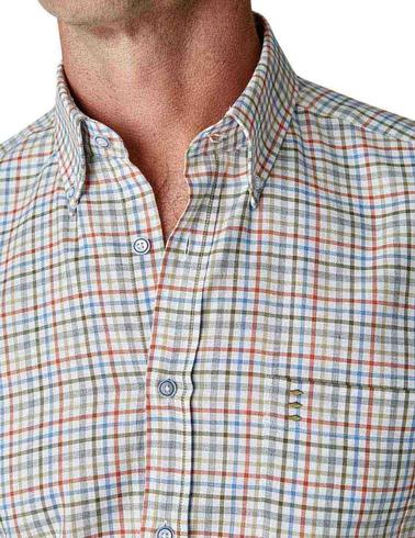 Camisa Florentino algodón a cuadros regular fit