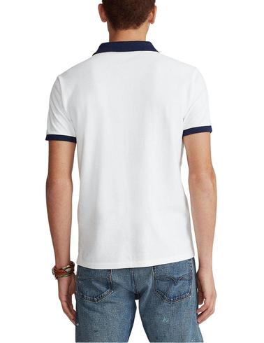 Polo de Polo Ralph Lauren Custom Slim Fit manga corta blanco