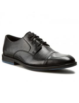 Zapatos Clarks Prangley Cap de piel negros de hombre