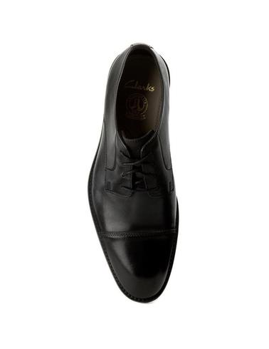 Zapatos Clarks Prangley Cap de piel negros de hombre