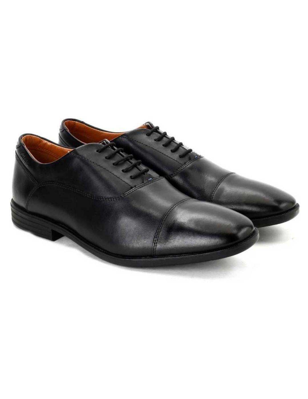 Zapatos Clarks Glenrise Cap de piel negros de hombre