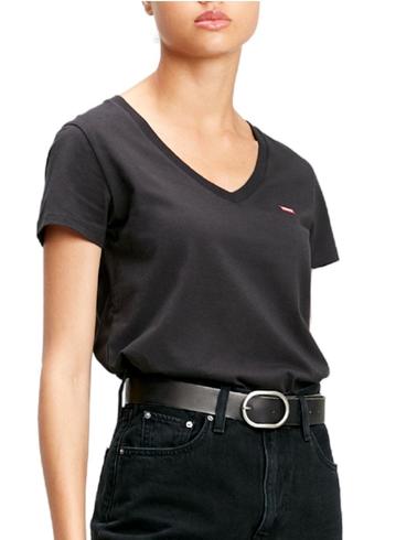 Camiseta Levi's® Perfect V-Neck Tee Caviar de mujer