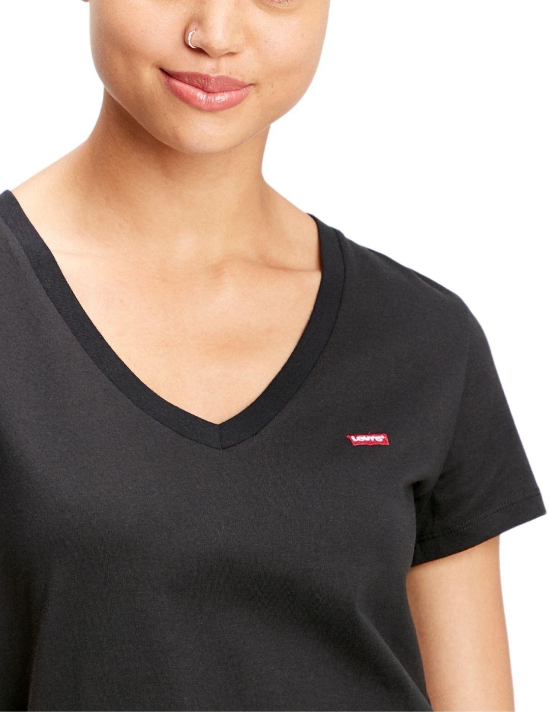 Camiseta Levi's® Perfect V-Neck Tee Caviar de mujer