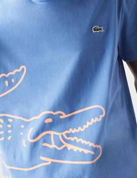 Camiseta Lacoste algodón ecológico y estampado de cocodrilo