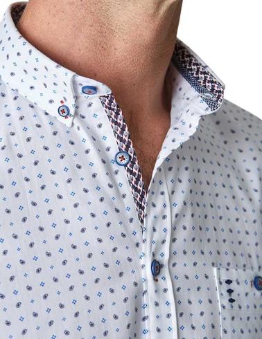 Camisa Florentino microestampado con detalles slim fit