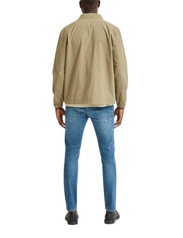 Chaqueta Selected mezcla de nylon verde de hombre