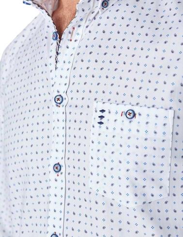 Camisa Florentino microestampado con detalles slim fit