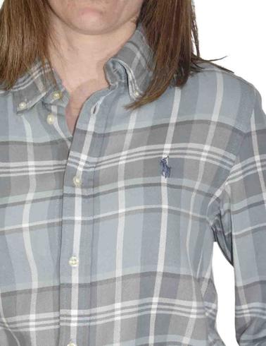 Camisa Polo Lauren para mujer de cuadros