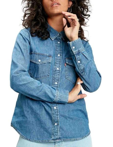 Consejos Paisaje salami Camisa vaquera Levis Essential Western de mujer