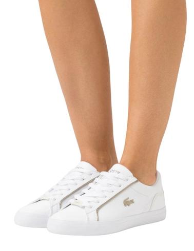 Zapatillas Lacoste Lerond de piel de mujer blancas