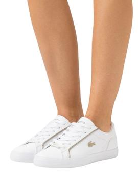 Zapatillas Lacoste de piel mujer blancas