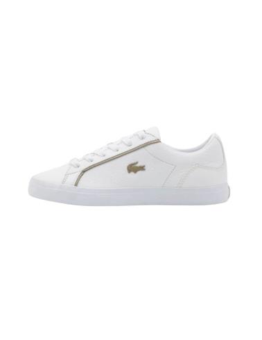 Zapatillas Lacoste Lerond de piel de mujer blancas