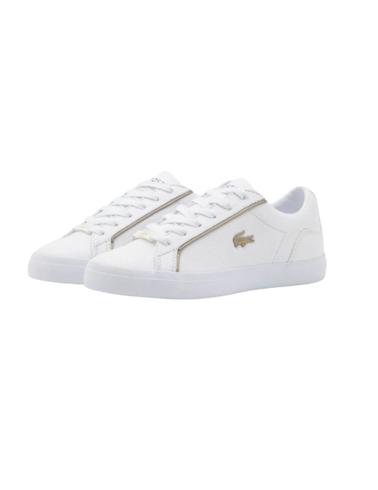 Zapatillas Lacoste Lerond de piel de mujer blancas