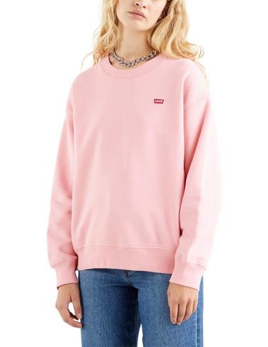 Sudadera Levis Standar de cuello redondo de mujer rosa