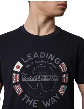 Camiseta Napapijri de manga corta Salya marino de hombre