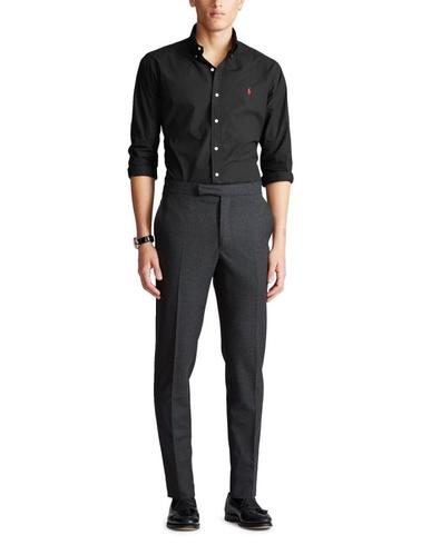 Camisa Polo Ralph Lauren popelín custom fit negra