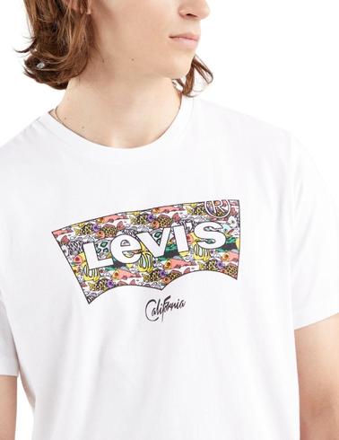 Camiseta Levis Housemark Grahpic Tee Fish Fill White