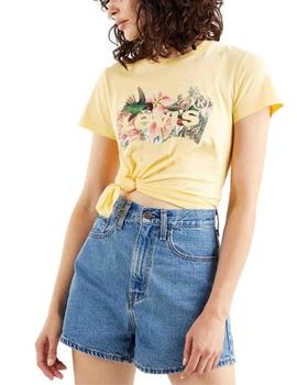 Camiseta Levis The Perfect Tee Batwing Fill Hummingbird Gold