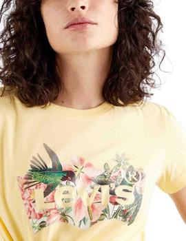 Camiseta Levis The Perfect Tee Batwing Fill Hummingbird Gold