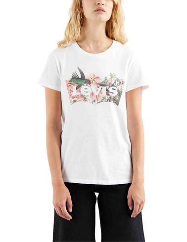 Camiseta Levis The Perfect Tee Batwing Fill Hummingbird Whit