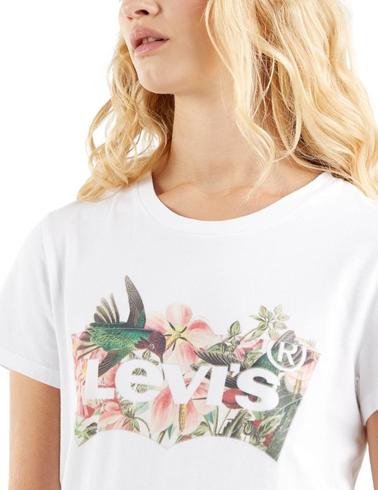 Camiseta Levis The Perfect Tee Batwing Fill Hummingbird Whit