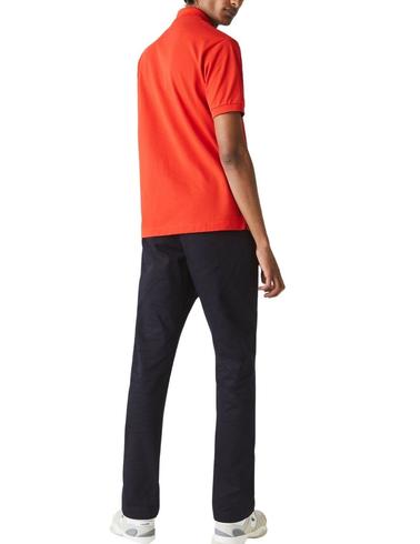 Polo Lacoste L1212 rojo manga corta para hombre