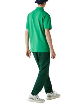 Polo Lacoste L1212 verde manga corta para hombre