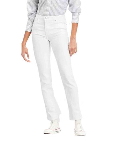 Pantalón Levis 724 High Rise Straight Western White de mujer