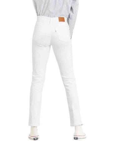 Pantalón Levis 724 High Rise Straight Western White de mujer