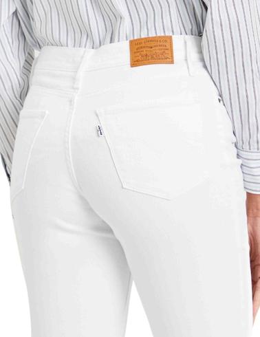 Pantalón Levis 724 High Rise Straight Western White de mujer