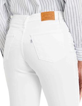 Pantalón Levis 724 High Rise Straight Western White de mujer