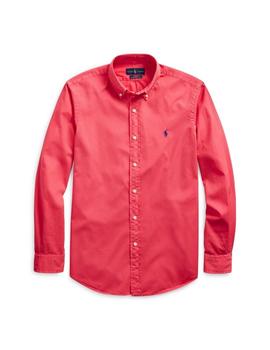 Camisa Polo Ralph Lauren de hombre de popelina Slim Fit roja