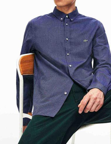 Camisa Lacoste slim fit para hombre de algodón