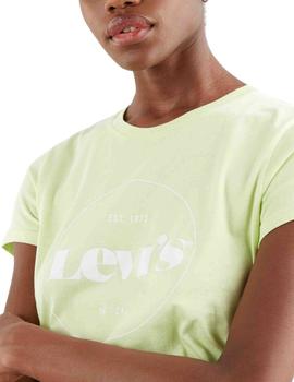 Camiseta Levi's® The Perfect Tee Circle Logo Shadow Lime