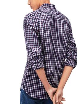 Camisa Lacoste para hombre regular fit en popelín de algodón
