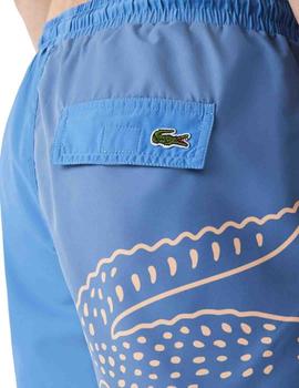 Bañador Lacoste de hombre con estampado de cocodrilo bicolor