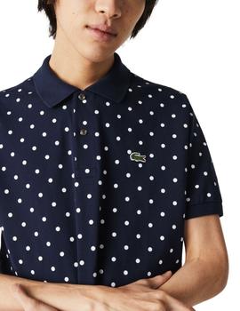 Polo Lacoste classic fit en piqué de algodón con lunares