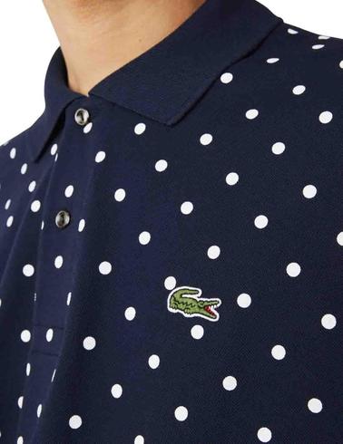 Polo Lacoste classic fit en piqué de algodón con lunares