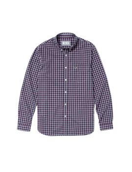Camisa Lacoste para hombre regular fit en popelín de algodón