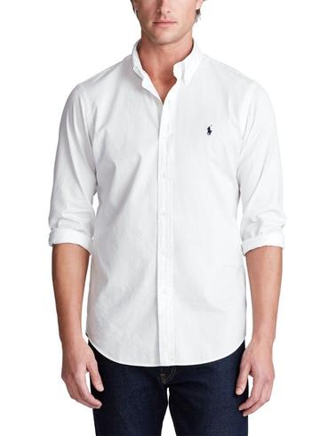 Camisa Polo Ralph Lauren slim fit de popelín white